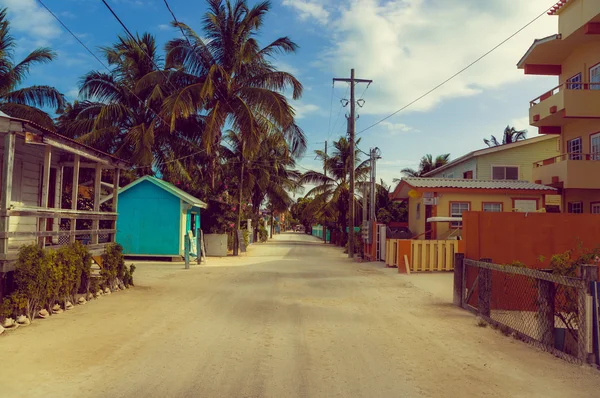 Caye caulker δρόμου — Φωτογραφία Αρχείου