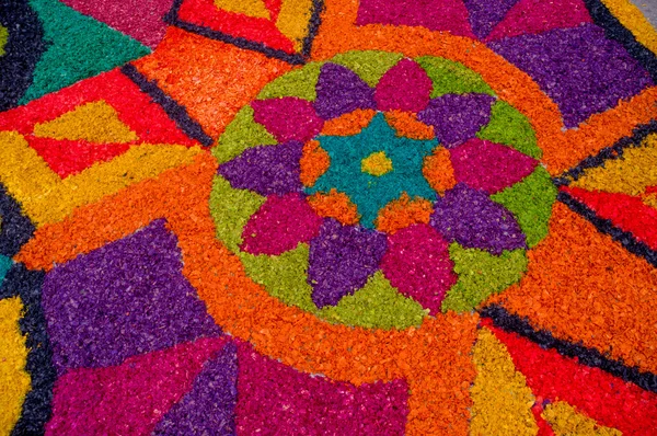 Pasen tapijten in antigua guatemala — Stockfoto