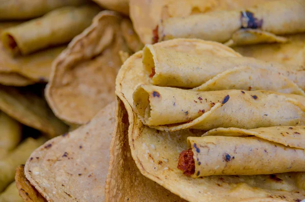 Rolled tacos guatemala typical food — Stock Photo, Image