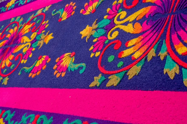 Easter carpets in antigua guatemala — Stok Foto