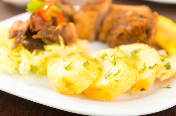 Жареная свинина фритада традиционная эквадорская еда — стоковое фото