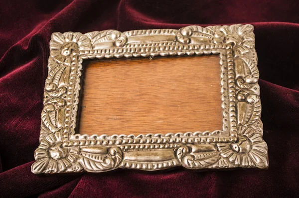 Old metallic photo frame — Stock Photo, Image