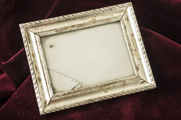 Old metallic photo frame — Stock Photo, Image