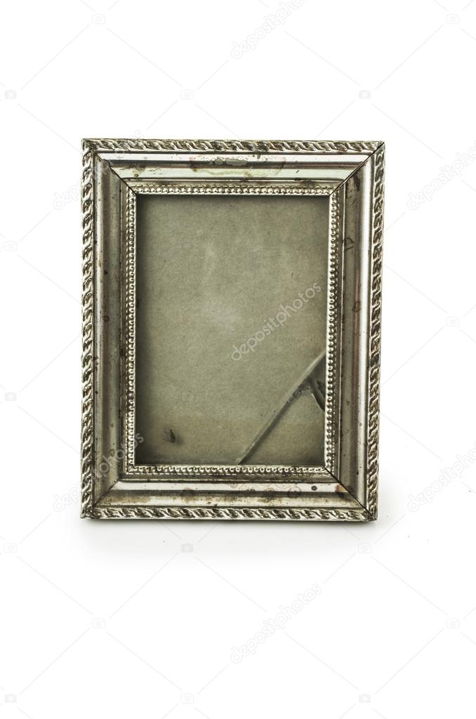 old metallic photo frame