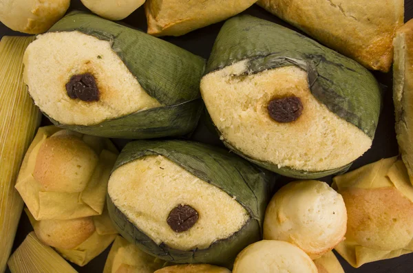 Quimbolitos ecuadorian traditional dessert — Stock Photo, Image