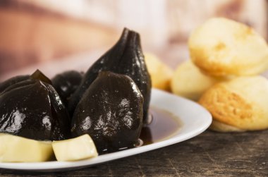 Bal ve peynir Ekvador tatlı higos ile incir queso con
