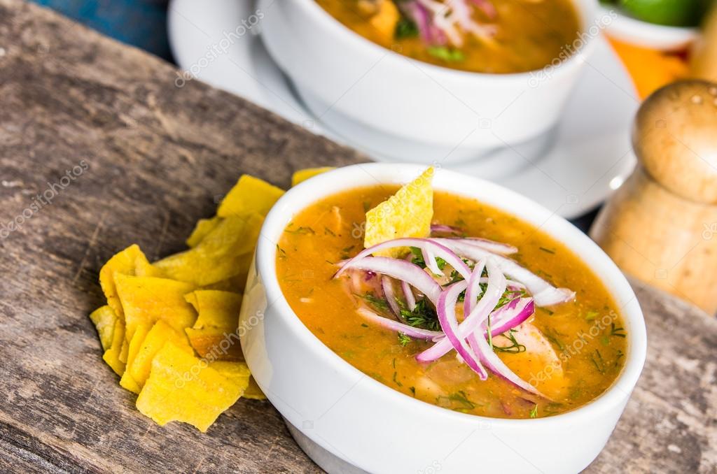 Delicious encebollado fish stew from Ecuador