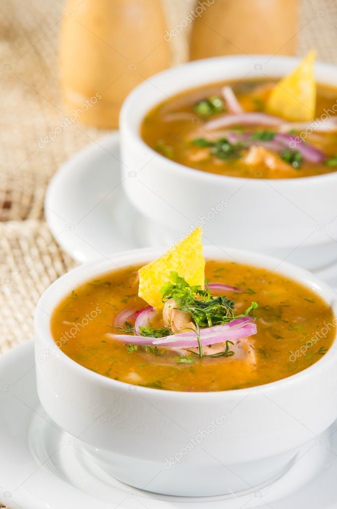 Delicious encebollado fish stew from Ecuador