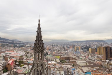 Aerial view rooftops Quito Ecuador South America clipart