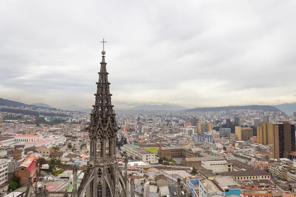 Vedere aeriană pe acoperișuri Quito Ecuador America de Sud — Fotografie, imagine de stoc