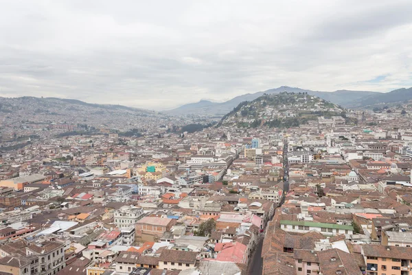 Vista aerea tetti Quito Ecuador Sud America — Foto Stock