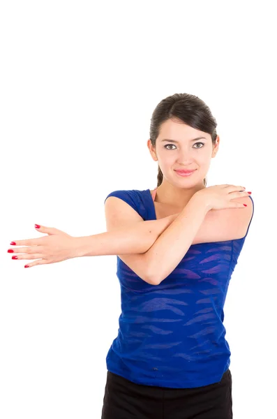 Beautiful young latin girl excercising — Stock Photo, Image