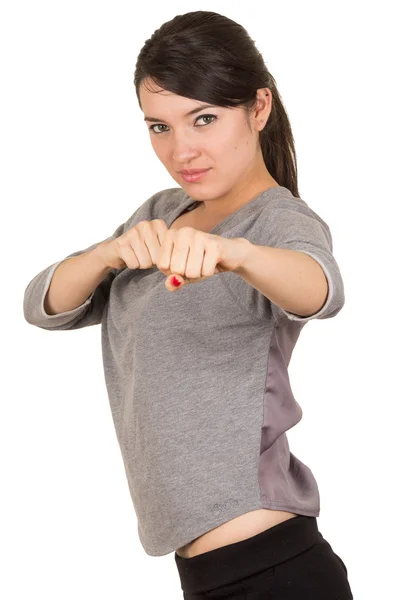 Linda jovem morena doce menina posando — Fotografia de Stock