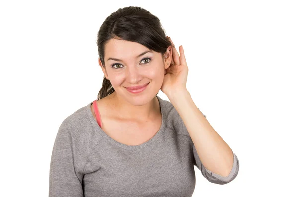 Beautiful young brunette sweet girl posing — Stock Photo, Image