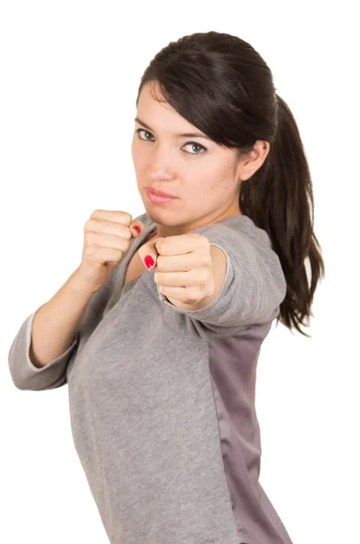 Beautiful young brunette sweet girl posing — Stock Photo, Image