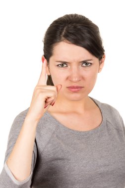 Güzel genç esmer tatlı kız poz