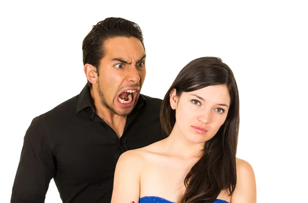 Young attractive couple fighting — Stock Photo, Image