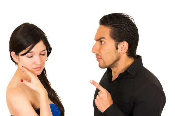 Young attractive couple fighting — Stock Photo, Image