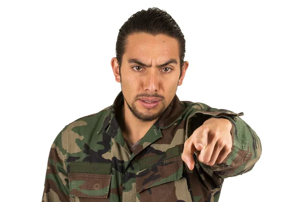 Young hispanic military man — Stock Photo, Image