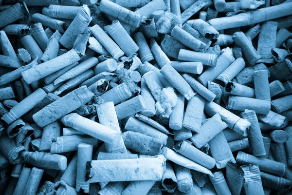 Closeup shot of burnt cigarette butts — Stock Photo, Image
