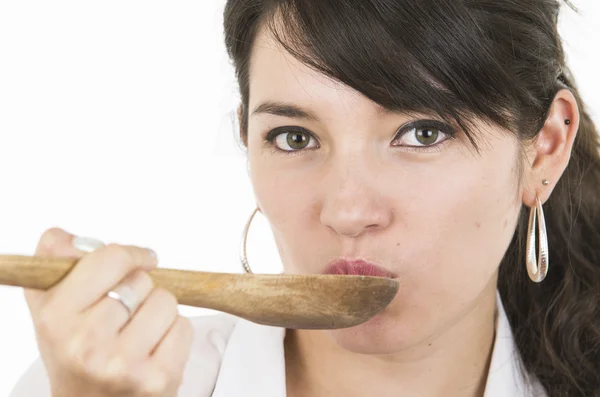 Young beautiful female chef — Stock Photo, Image