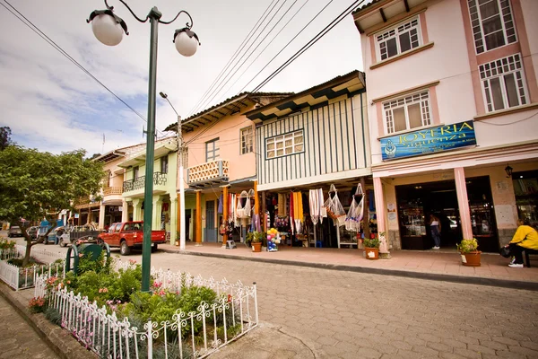 Chordeleg andan village in ecuador bekannt für ihre handwerkerläden — Stockfoto