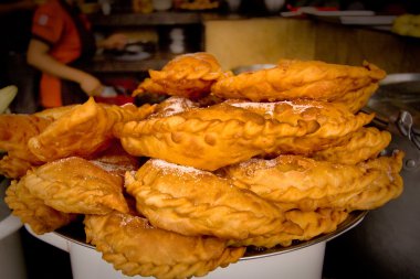 Empanadas de viento Rüzgar emapanadas tipik Ekvador gıda