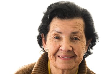 tatlı sevgi dolu mutlu büyükanne portresi