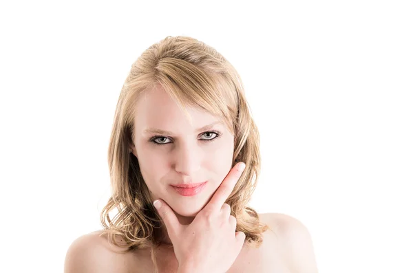 Gesicht Nahaufnahme der schönen jungen Frau Modell — Stockfoto