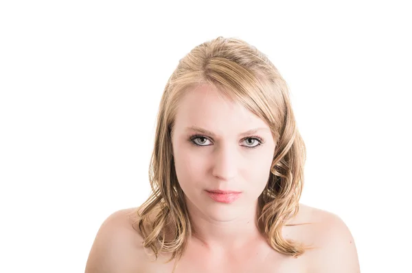 Zbliżenie twarzy model piękna młoda kobieta — Zdjęcie stockowe