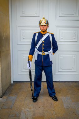 Cumhurbaşkanlığı Muhafız asker evde Narino, Bogota Kolombiya