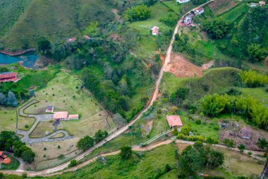 Guatape: Antioquia, Colombia, havadan görünümü