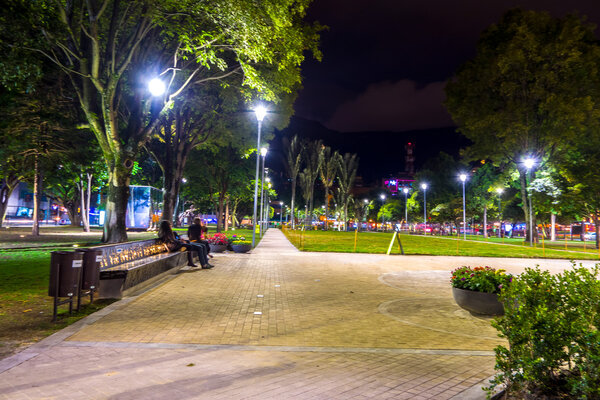 93 Park in Bogota, Colombia, a popular and touristic commercial recreational area