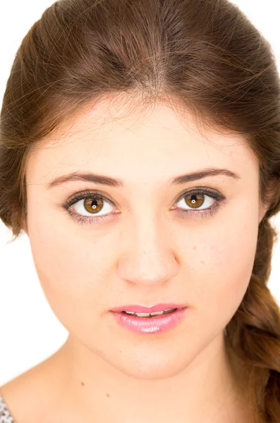 Closeup portrait of beautiful young hispanic woman — Stock Photo, Image