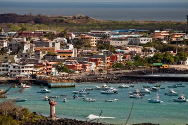 San Cristobal Adası Galapagos pitoresk coastland