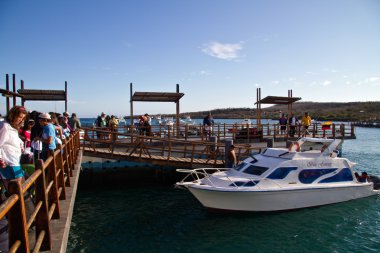 Bağlantı noktası San Cristobal Adası, Galapagos tanımlanamayan turist