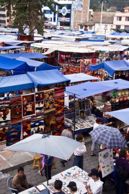Plaza de Pochos, popular Otavalo market, Ecuador clipart