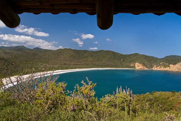 Bela paisagem da praia Los Frailes no Parque Nacional de Machalilla, Equador — Fotografia de Stock