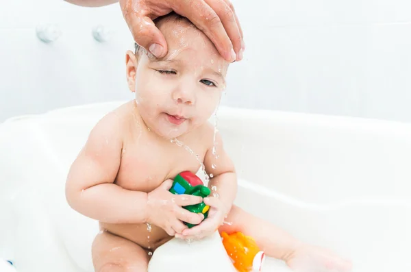 Cute baby boy in the bathtub — Stock Photo, Image