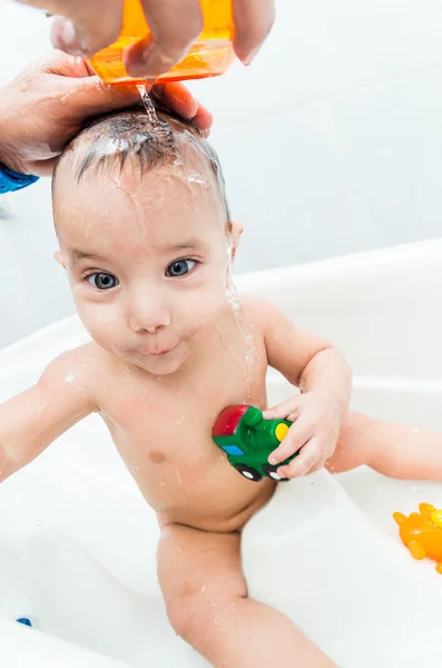 Cute baby boy in the bathtub — Stock Photo, Image