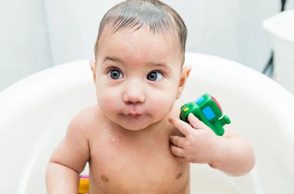 Cute baby boy in the bathtub — Stock Photo, Image