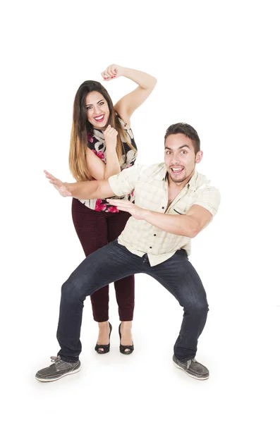 Pareja bailando libremente — Foto de Stock