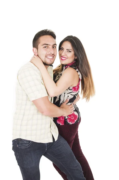 Couple dancing and posing — Stock Photo, Image