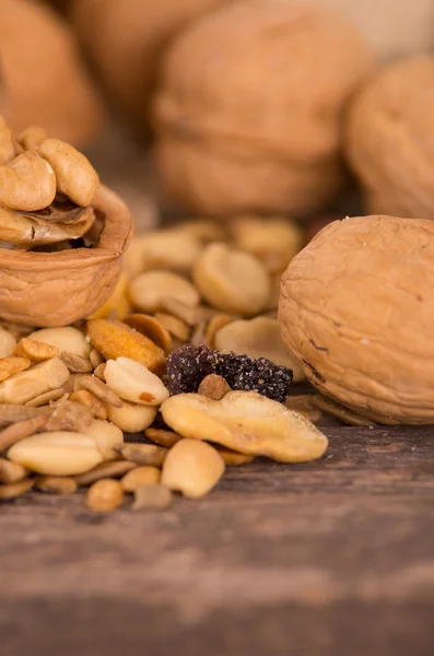 Walnuts and other nuts — Stock Photo, Image