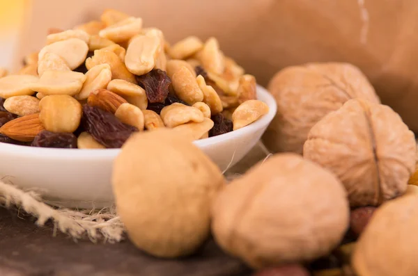 Walnuts and other nuts — Stock Photo, Image