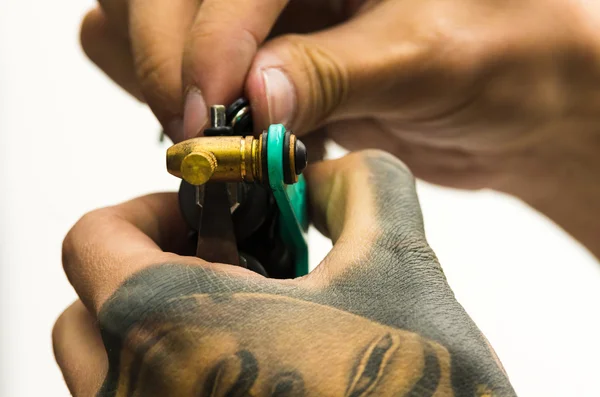 Tattoo machine fixing — Stock Photo, Image