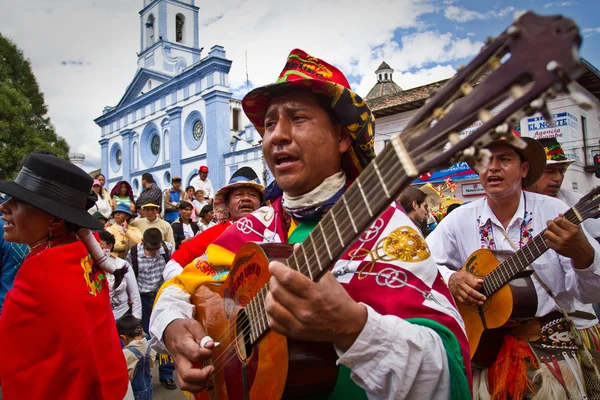 Празднование Инти Райми в Каямбе, Эквадор — стоковое фото