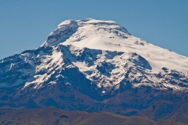 Nefes kesen manzarası Cayambe'de yanardağ, Ecuador