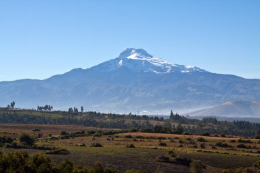 Beautiful view of Cayambe volcano in Ecuador