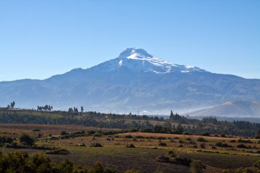 Beautiful view of Cayambe volcano in Ecuador clipart